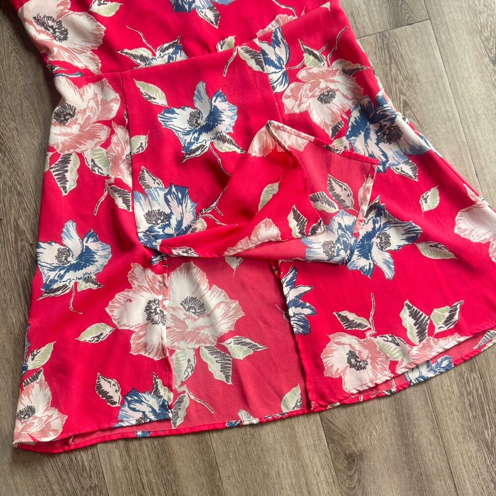 French Connection Dress Cari Size 12 Summer Floral Print Camisole Pink & Blue - Picture 11 of 14